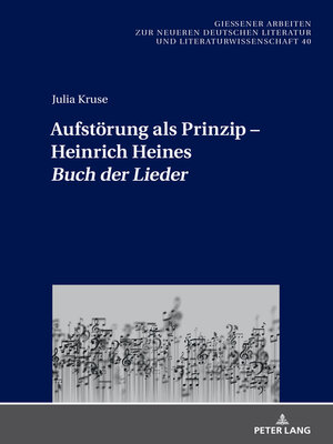 cover image of Aufstoerung als Prinzip – Heinrich Heines «Buch der Lieder»